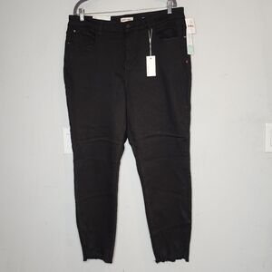 NWT Warp + Weft Jaicee Angled Frey Hem Skinny Jeans Millan Highrise Stretch 18W